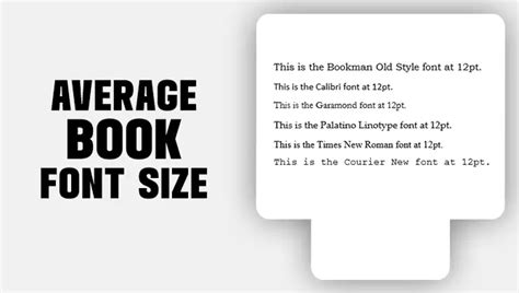 what is the standard font size for books